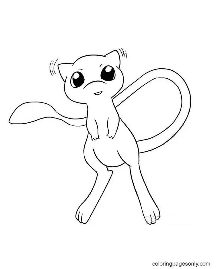 Desenhos de Mew Para Colorir 13