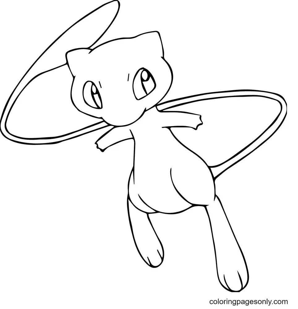 Desenhos de Mew Para Colorir 14