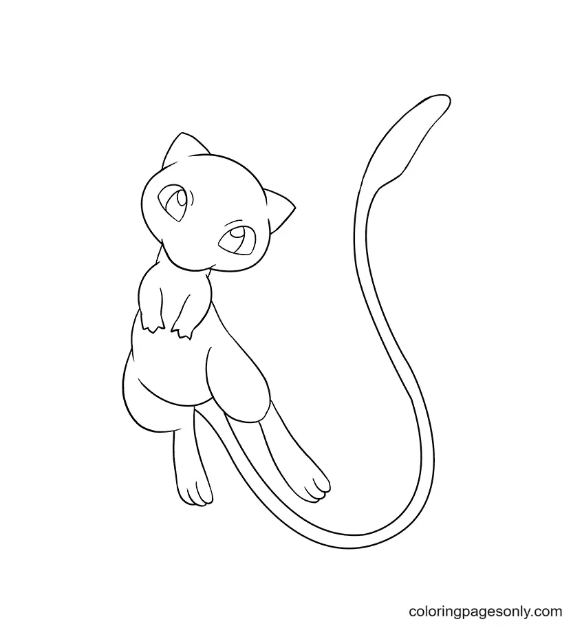 Desenhos de Mew Para Colorir 15