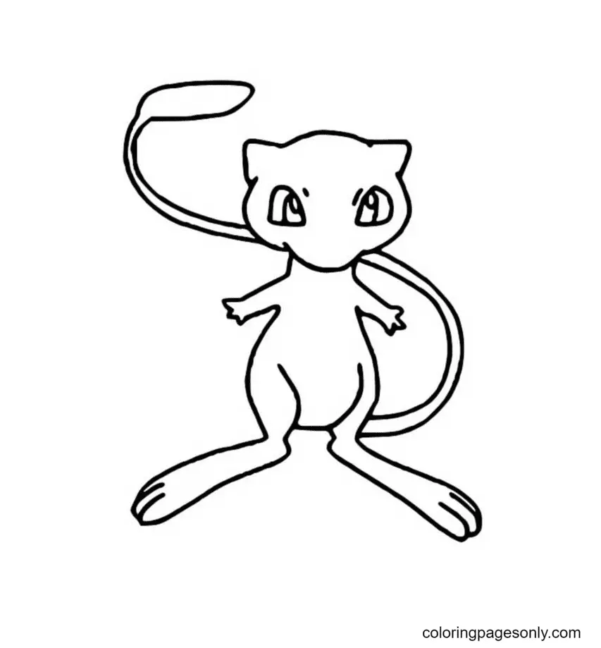 Desenhos de Mew Para Colorir 16