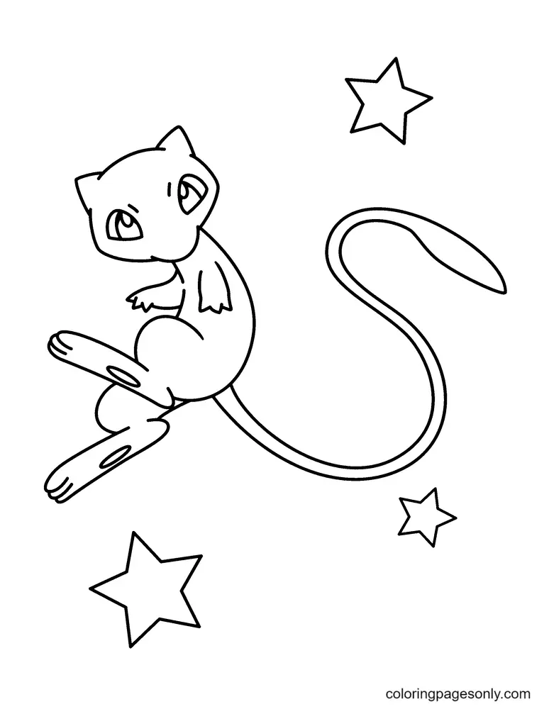 Desenhos de Mew Para Colorir 19