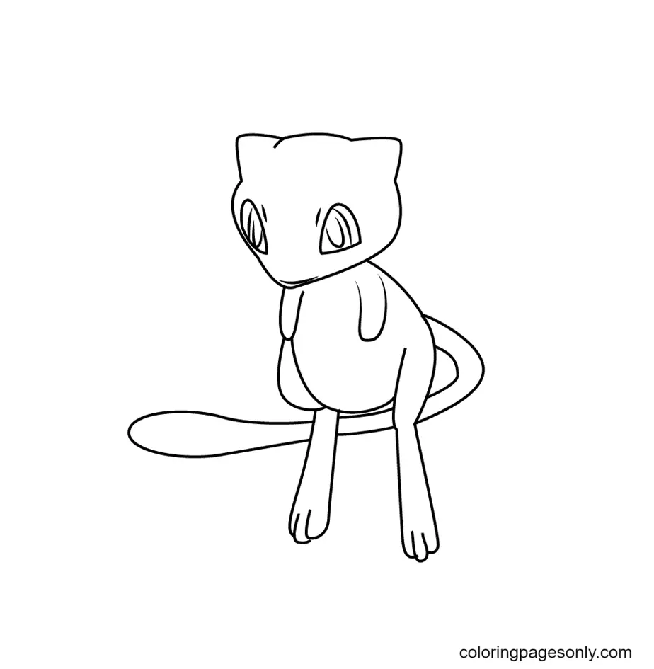 Desenhos de Mew Para Colorir 21