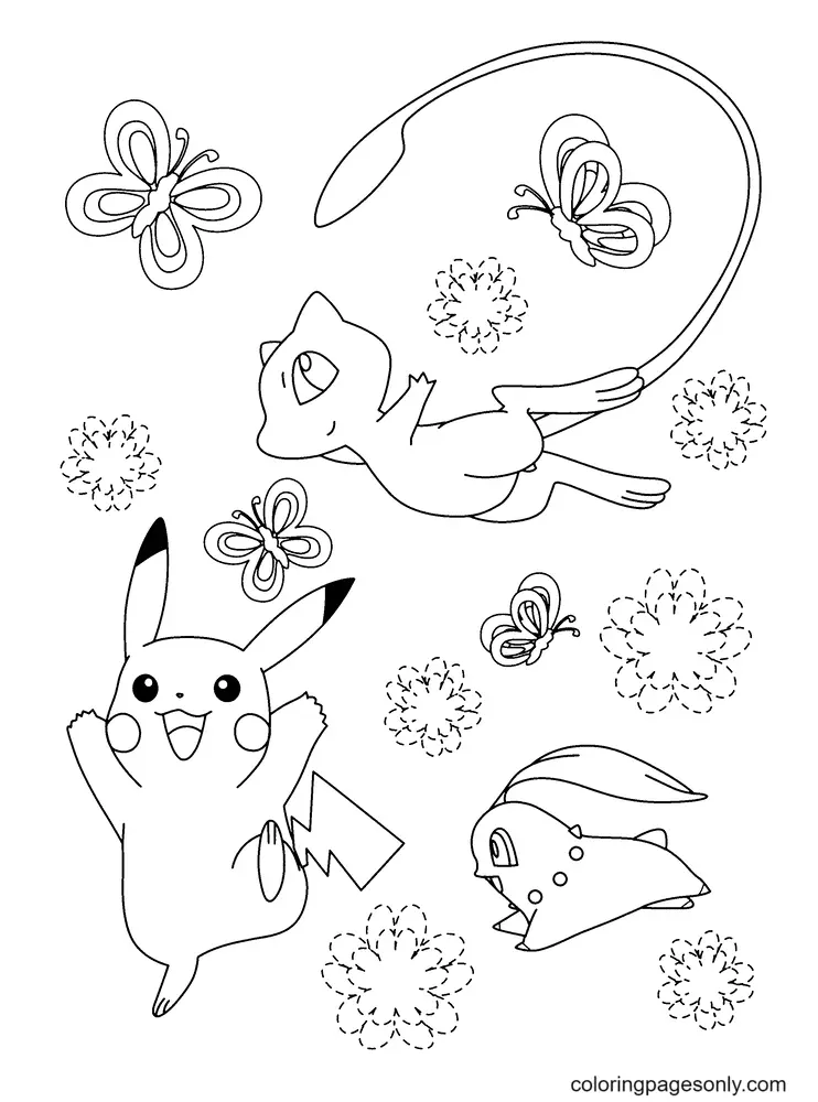 Desenhos de Mew Para Colorir 22