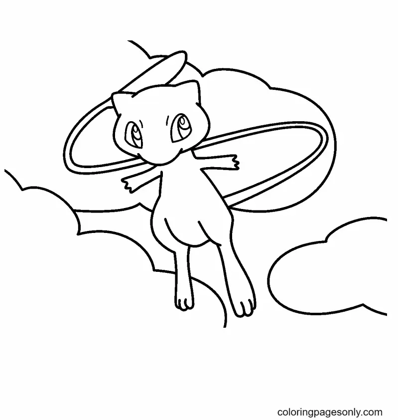 Desenhos de Mew Para Colorir 25