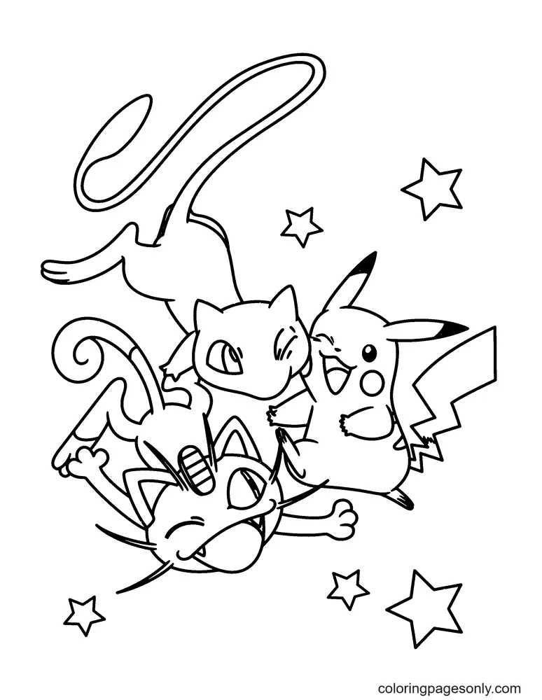 Desenhos de Mew Para Colorir 27