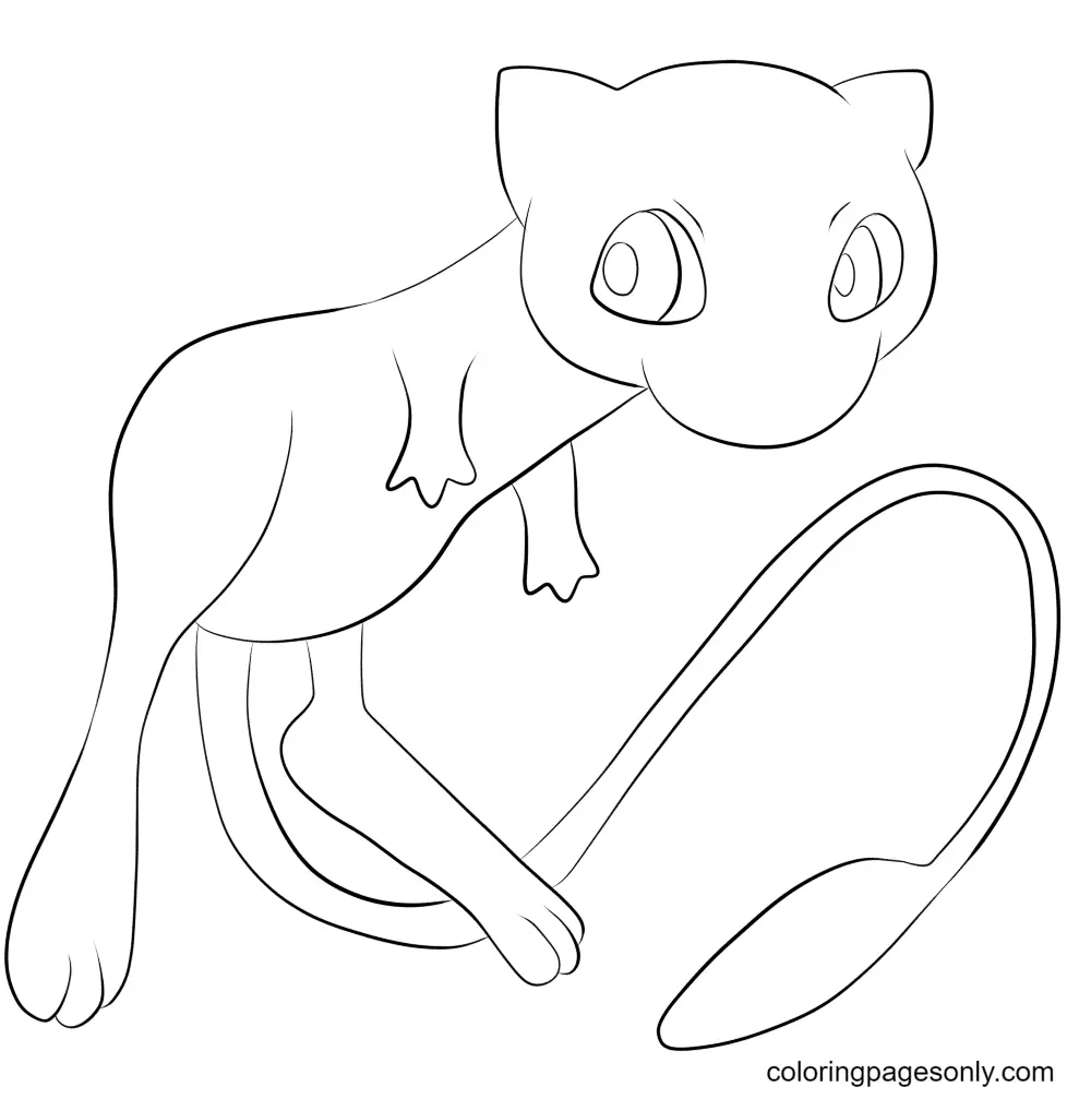 Desenhos de Mew Para Colorir 28