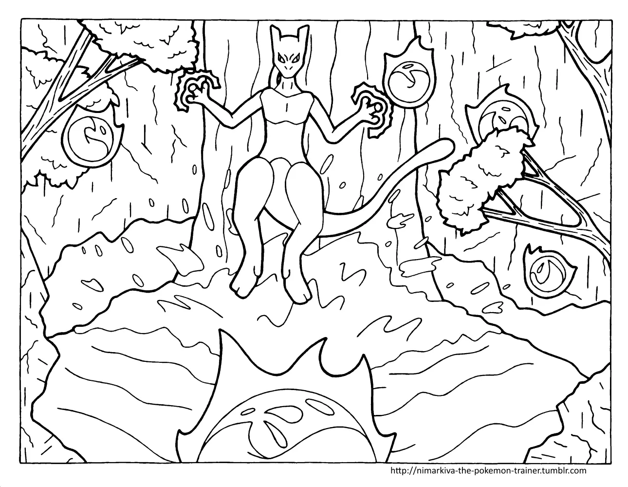 Desenhos de Mew Para Colorir 29