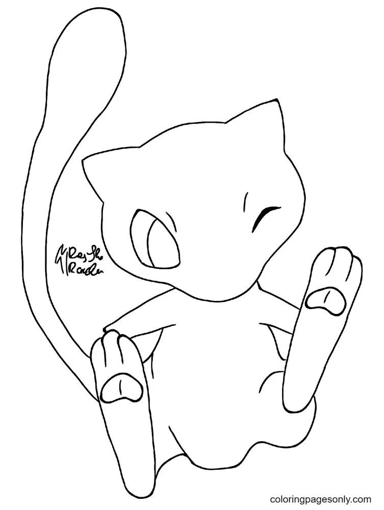 Desenhos de Mew Para Colorir 30