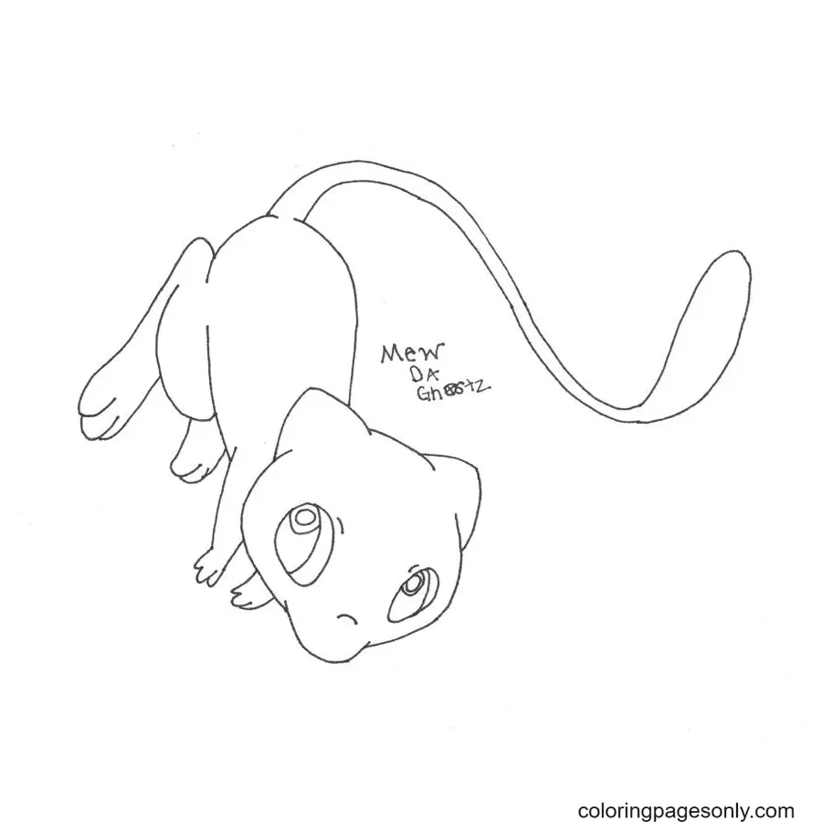 Desenhos de Mew Para Colorir 31