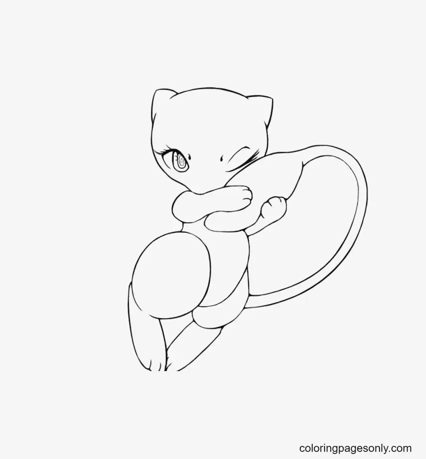 Desenhos de Mew Para Colorir 32