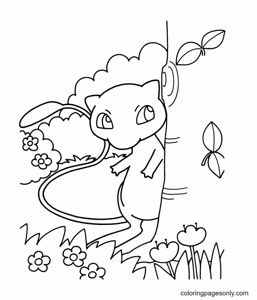 Desenhos de Mew Para Colorir 33