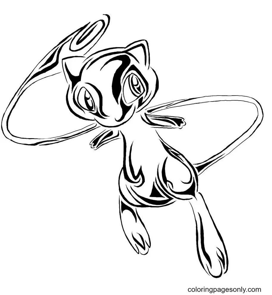 Desenhos de Mew Para Colorir 34