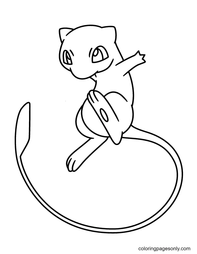 Desenhos de Mew Para Colorir 5