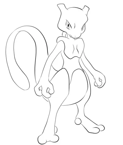 Desenhos de Mew Para Colorir 6