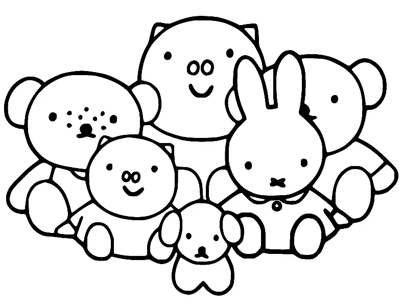 Desenhos de Miffy Para Colorir 1