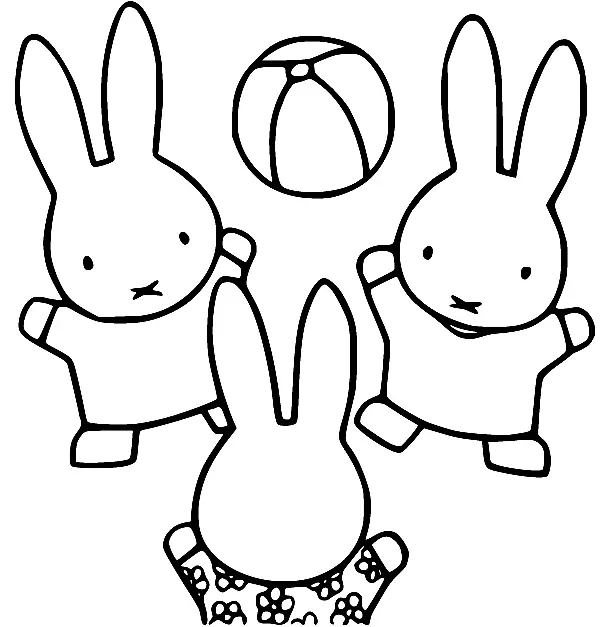 Desenhos de Miffy Para Colorir 14