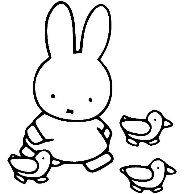 Desenhos de Miffy Para Colorir 16