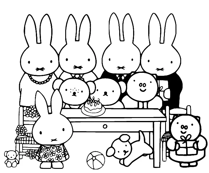 Desenhos de Miffy Para Colorir 17