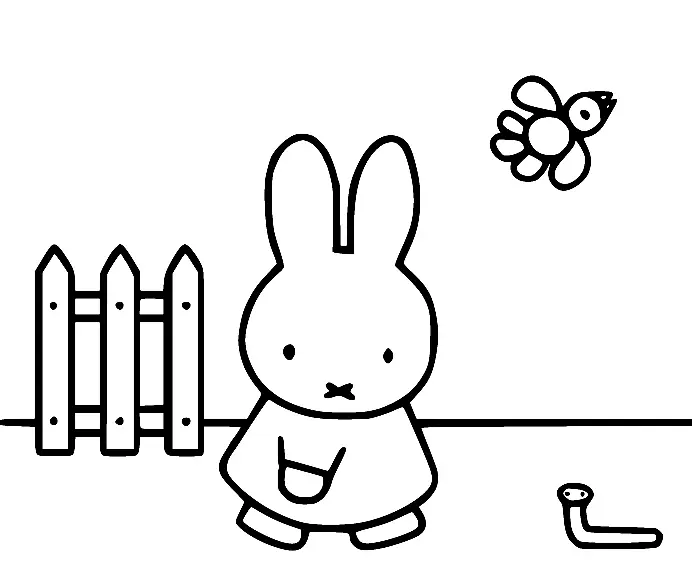 Desenhos de Miffy Para Colorir 23