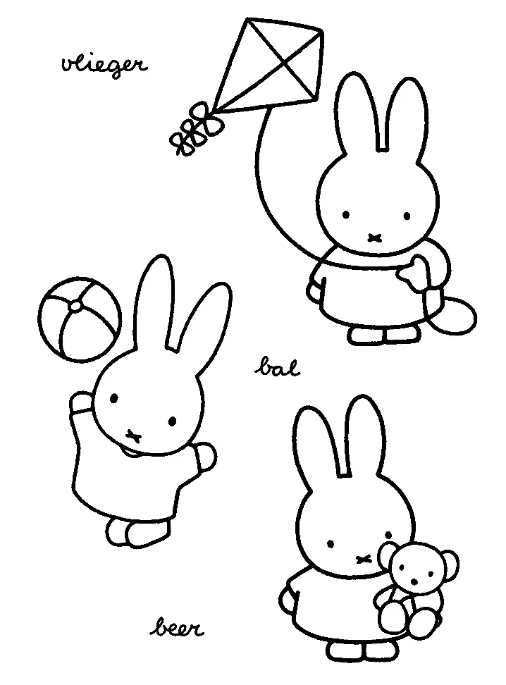 Desenhos de Miffy Para Colorir 24