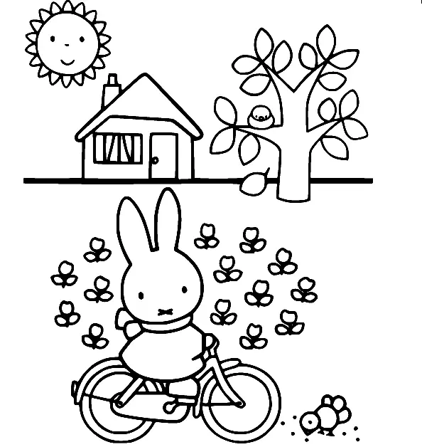 Desenhos de Miffy Para Colorir 40