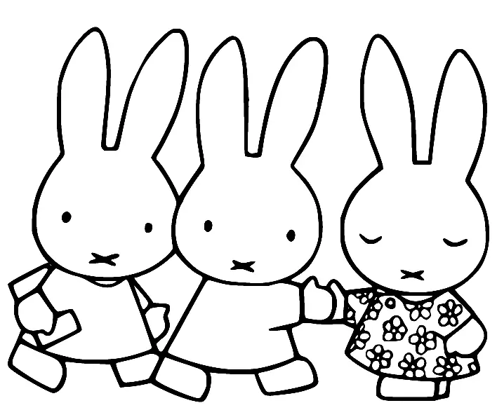 Desenhos de Miffy Para Colorir 43