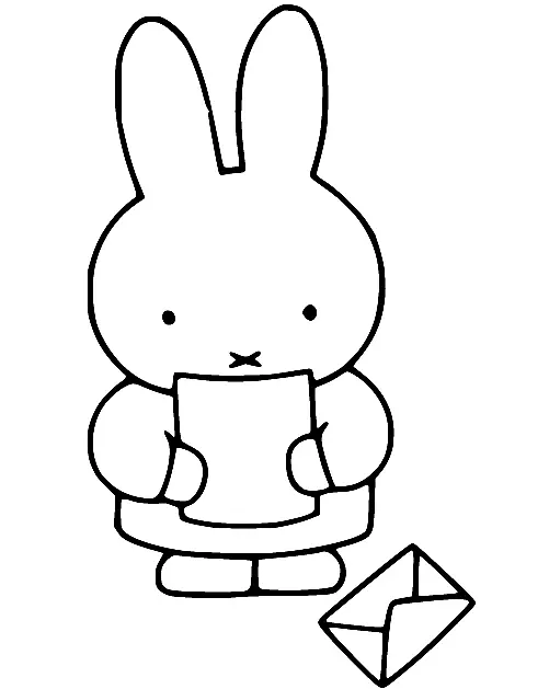 Desenhos de Miffy Para Colorir 45