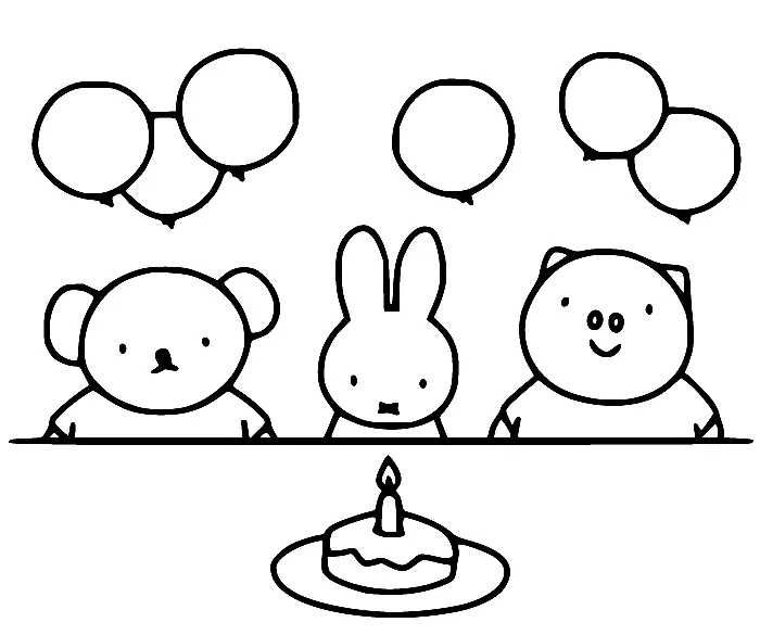 Desenhos de Miffy Para Colorir 46