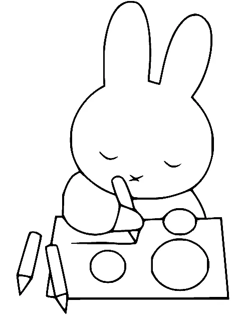 Desenhos de Miffy Para Colorir 5