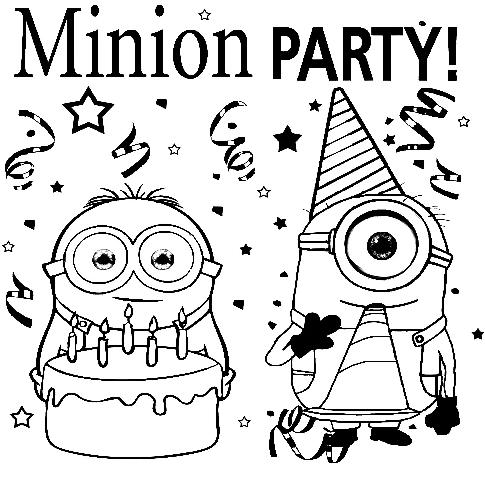 Desenhos de Minion Para Colorir 22