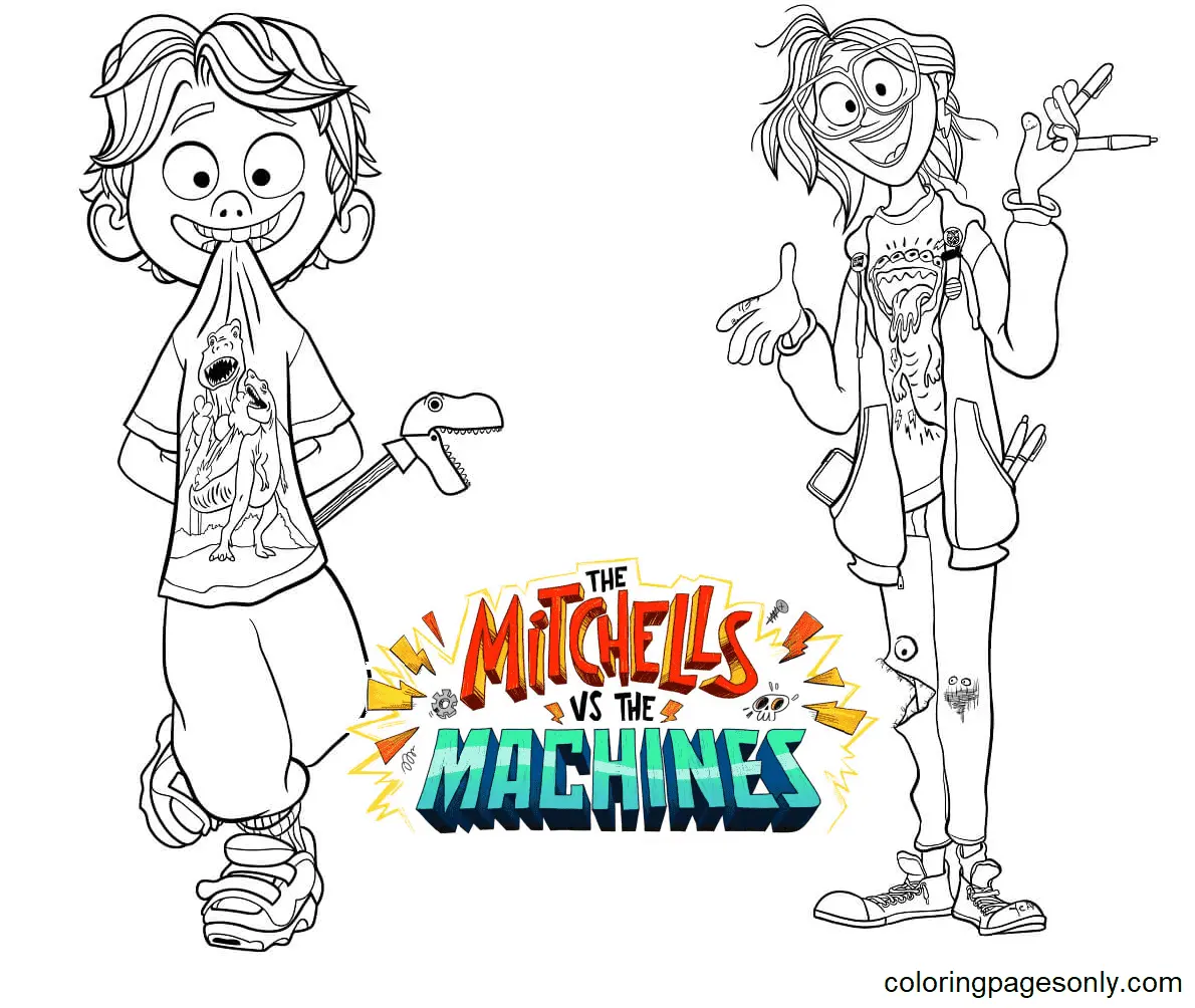 Desenhos de Mitchells vs the Machines Para Colorir 20