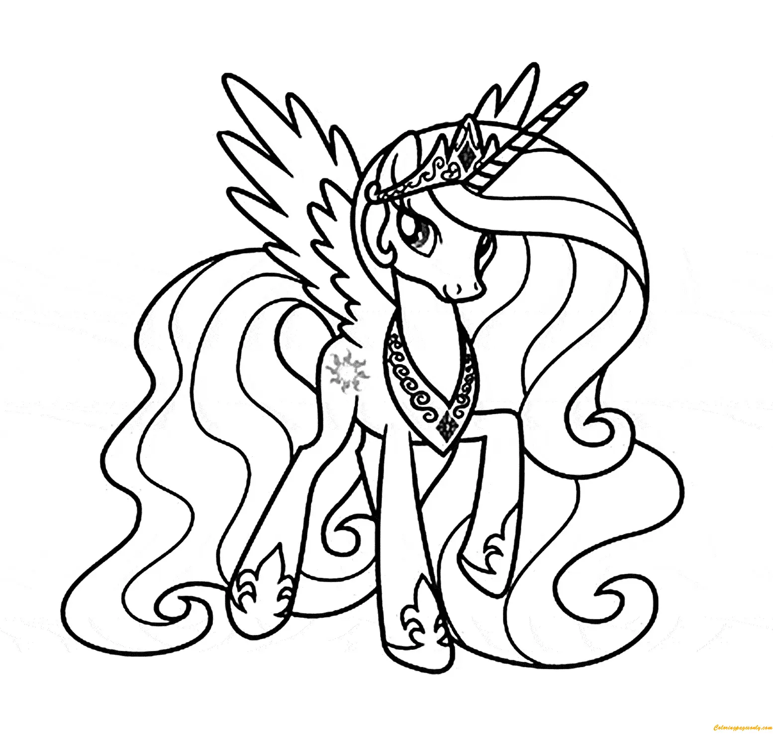 Desenhos de MLP Para Colorir 1