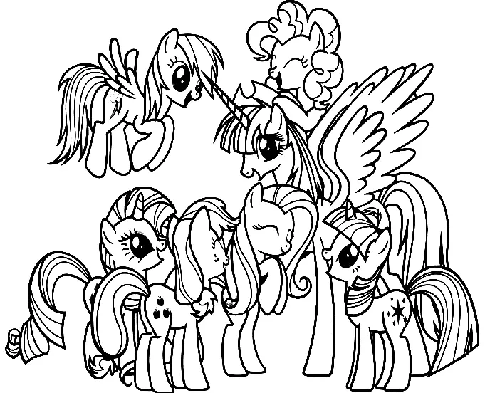 Desenhos de MLP Para Colorir 29