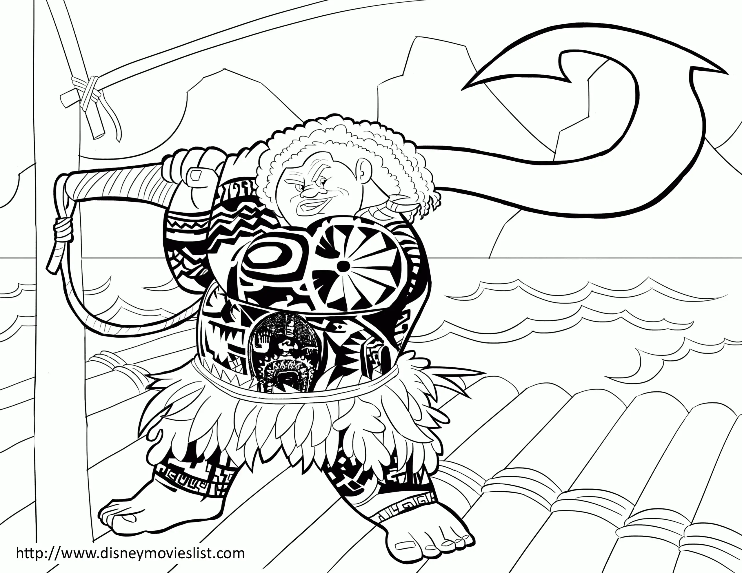 Desenhos de Moana Para Colorir 1