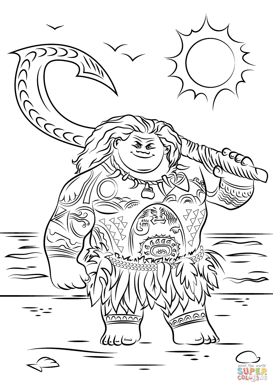 Desenhos de Moana Para Colorir 12