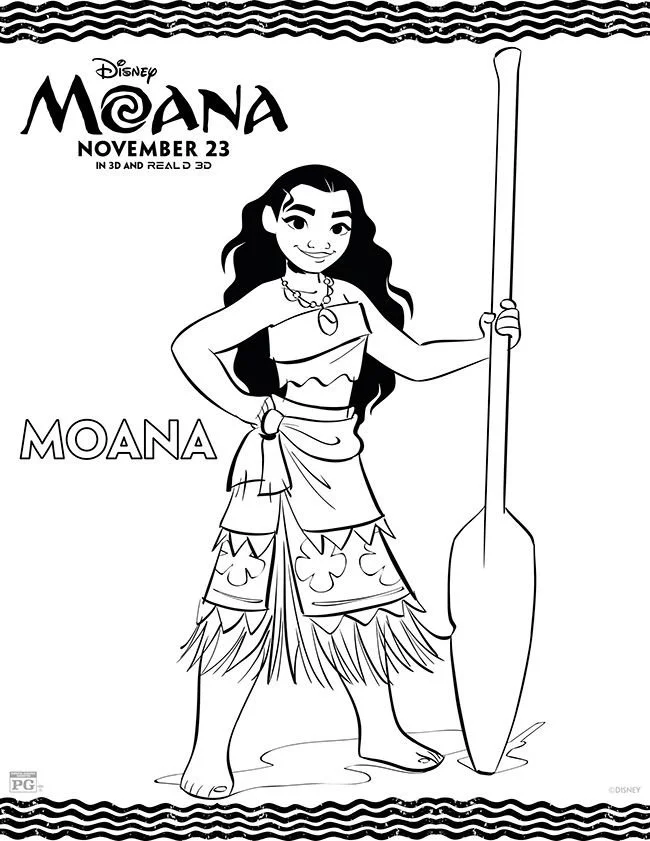 Desenhos de Moana Para Colorir 17