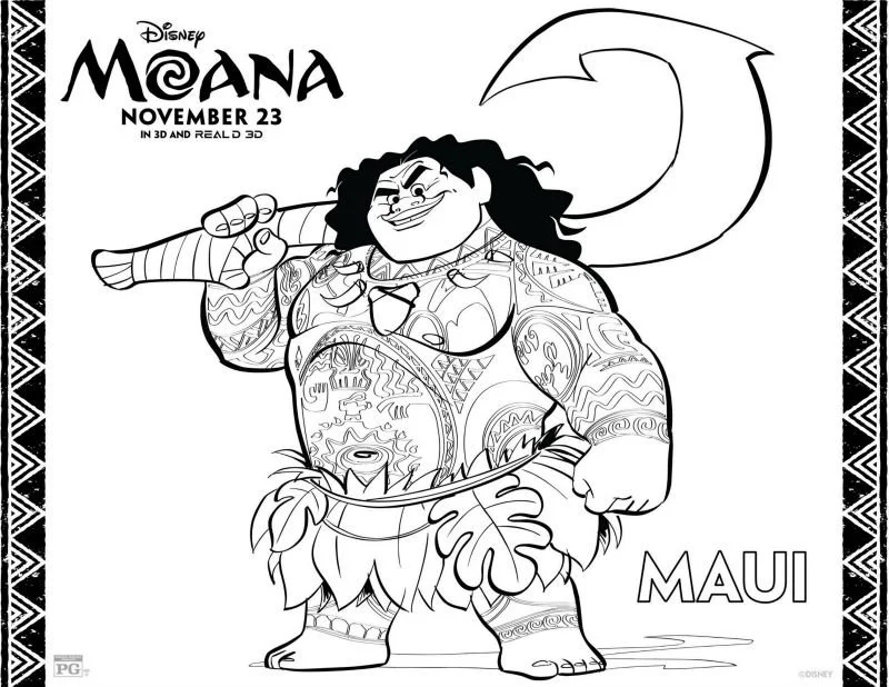 Desenhos de Moana Para Colorir 19