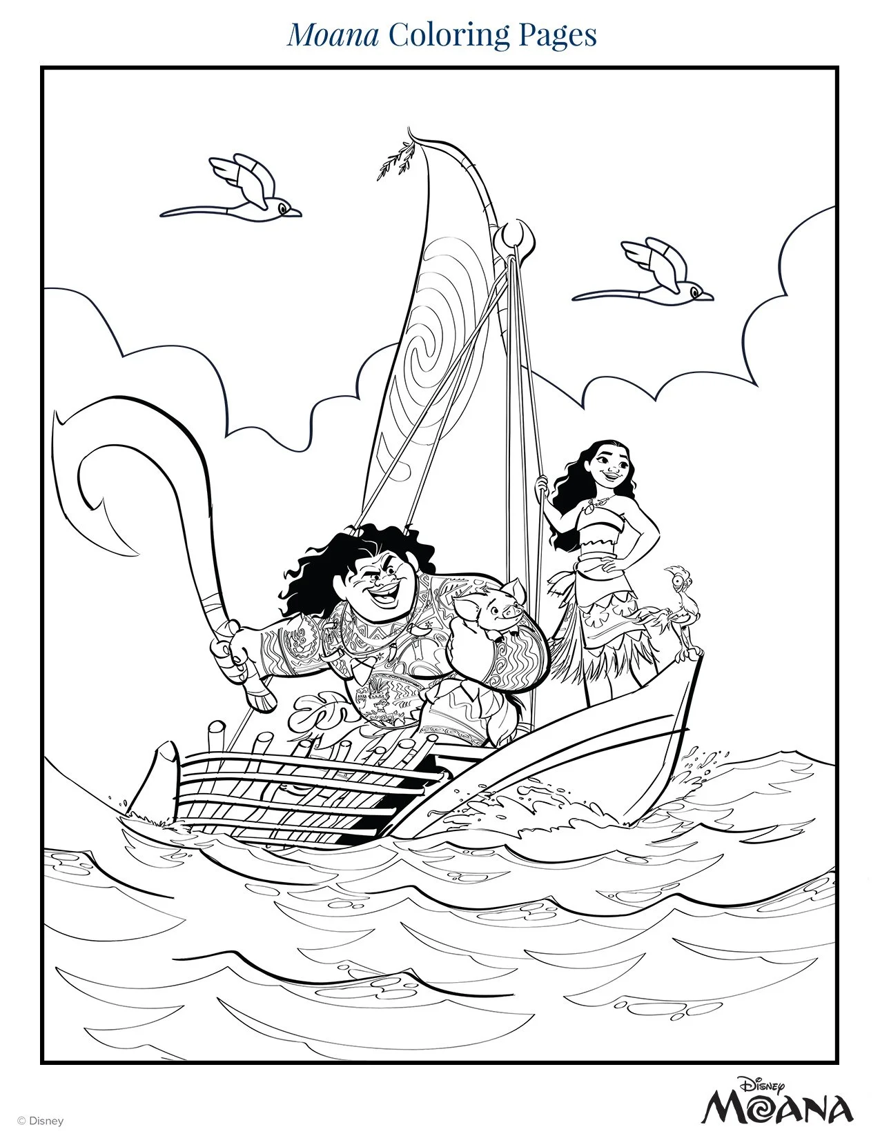 Desenhos de Moana Para Colorir 30