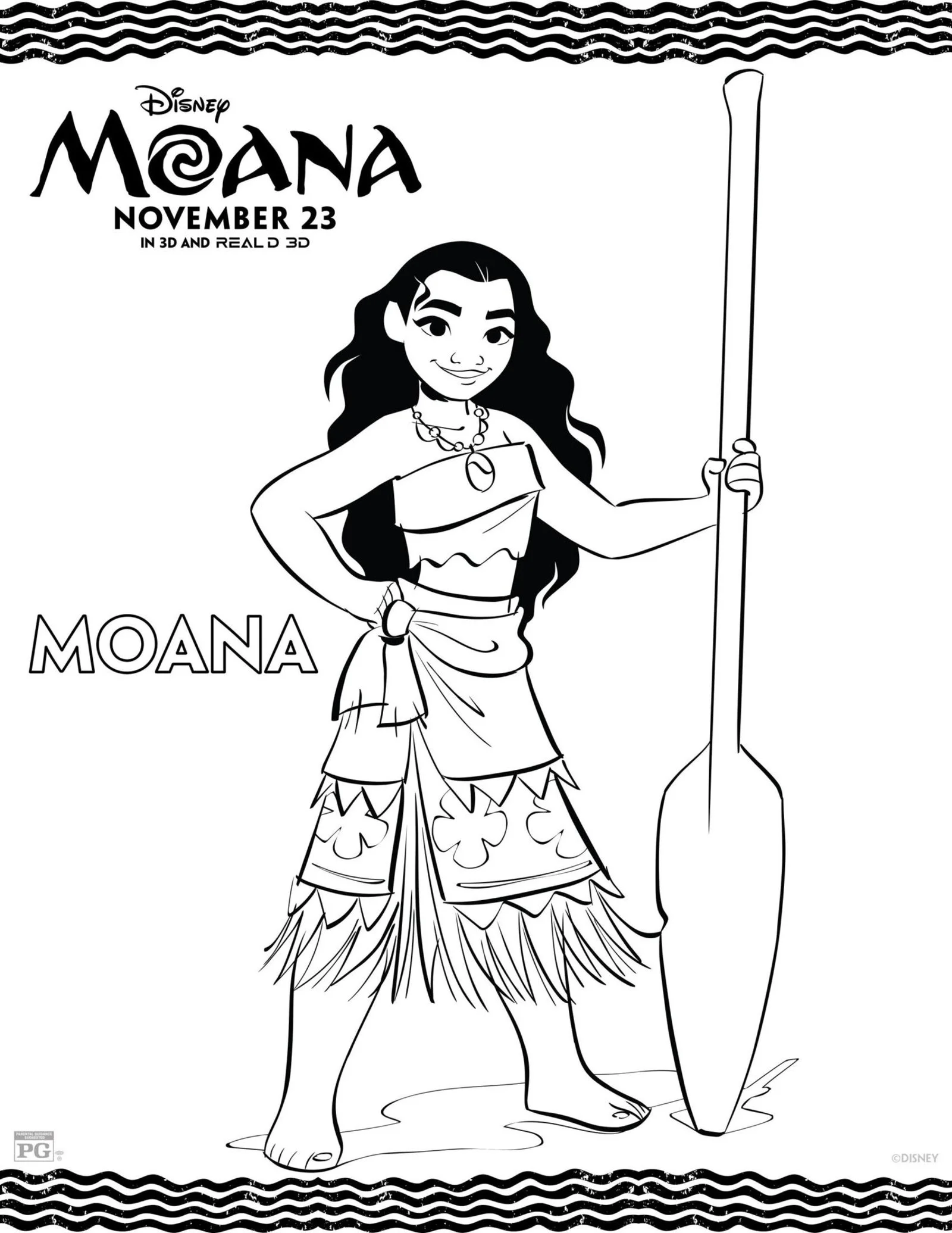 Desenhos de Moana Para Colorir 32