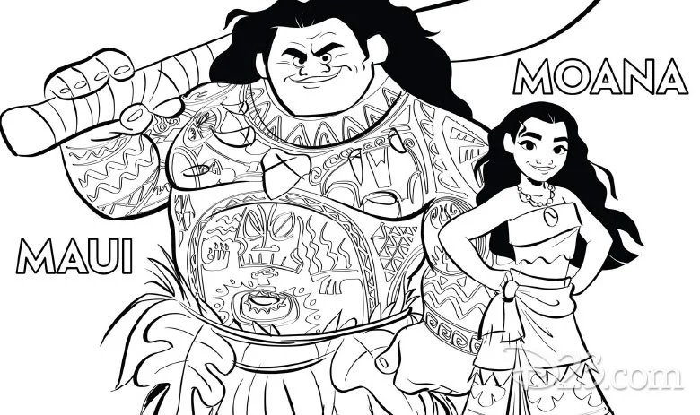 Desenhos de Moana Para Colorir 34