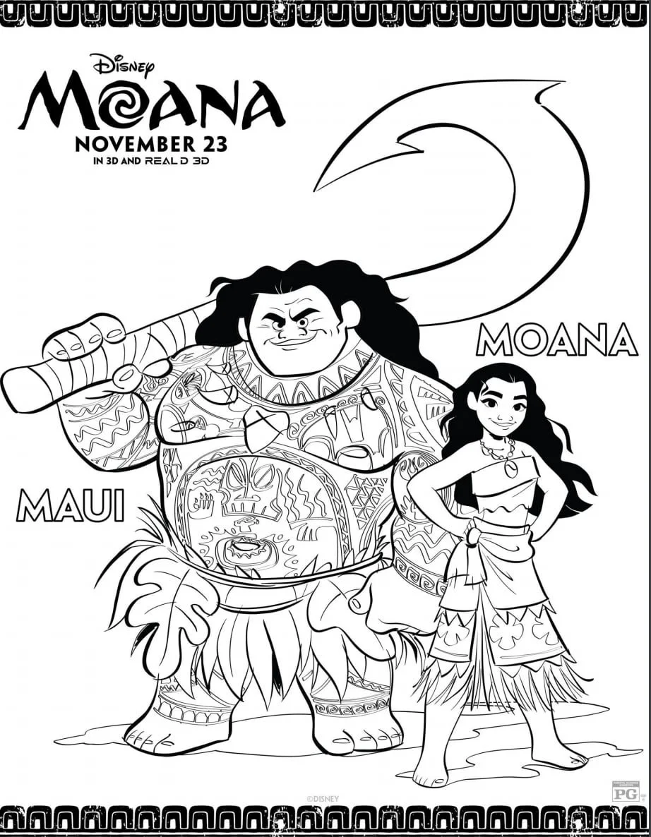 Desenhos de Moana Para Colorir 36