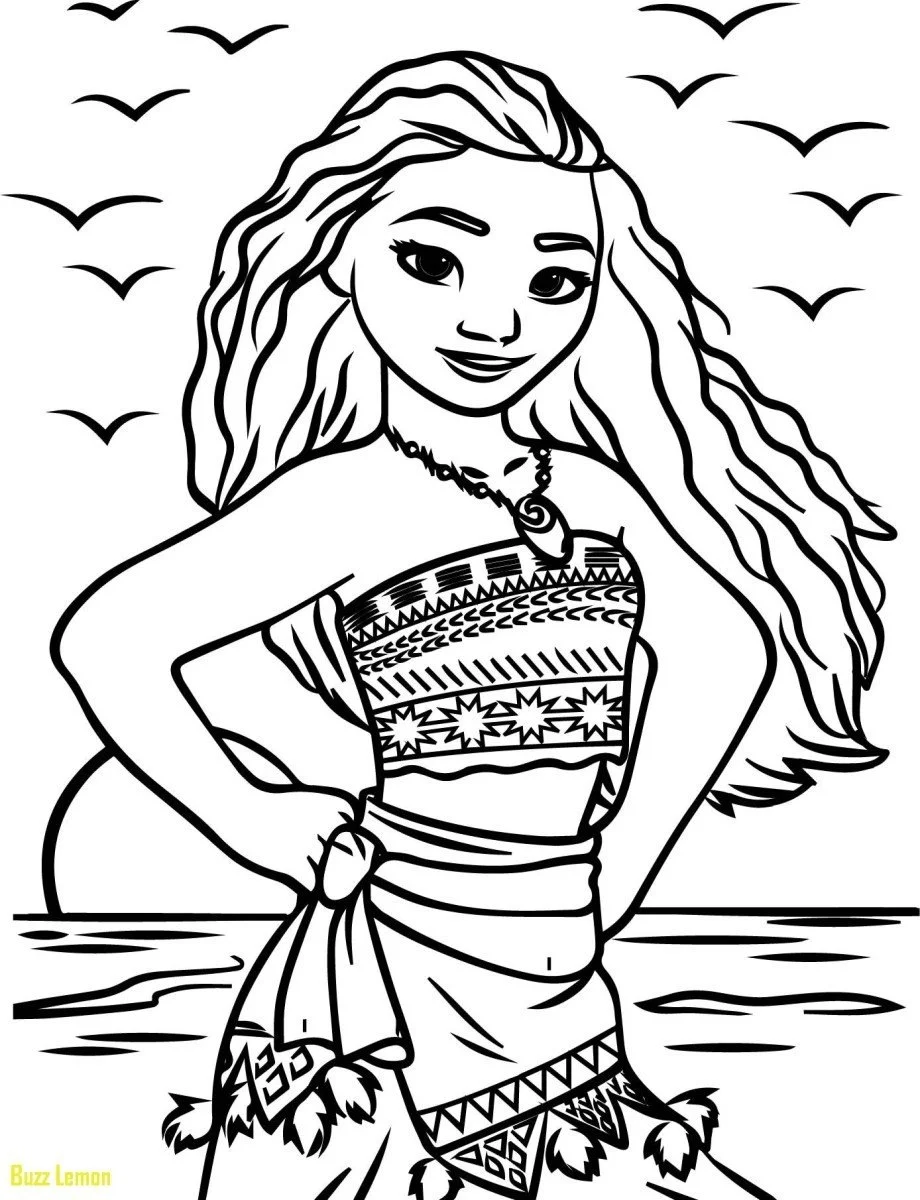 Desenhos de Moana Para Colorir 43