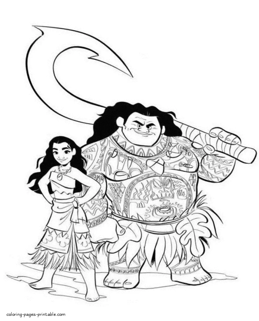 Desenhos de Moana Para Colorir 47