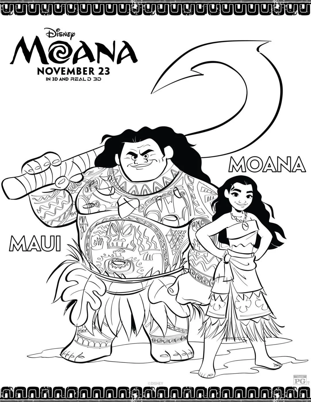 Desenhos de Moana Para Colorir 8