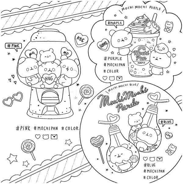 Desenhos de Mochi Para Colorir 31