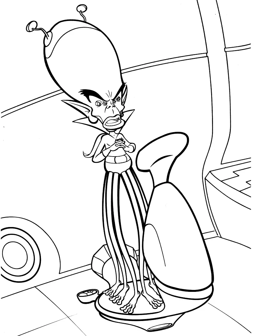 Desenhos de Monstros vs Aliens Para Colorir 30