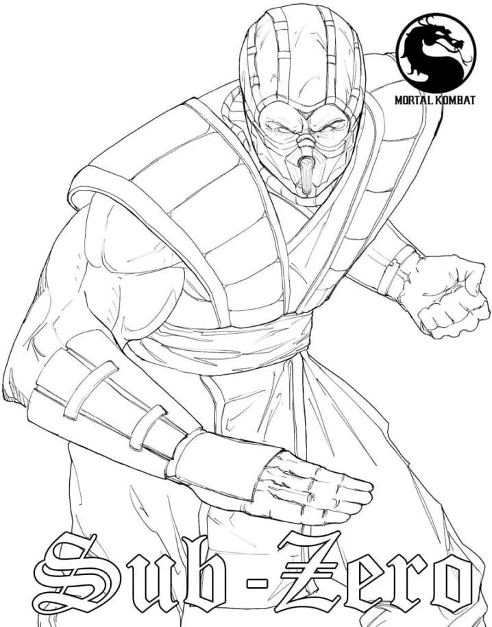 Desenhos de Mortal Kombat Para Colorir 15