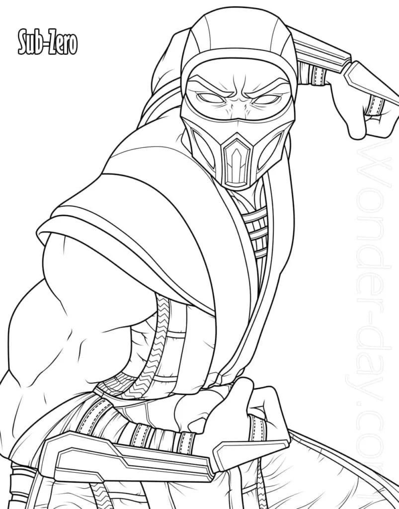 Desenhos de Mortal Kombat Para Colorir 17