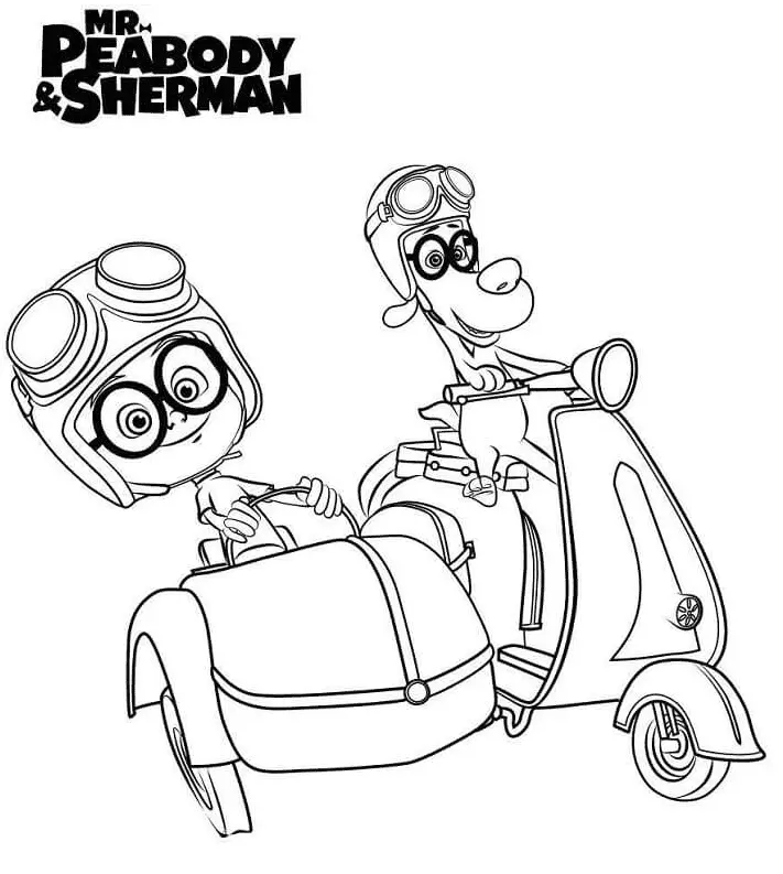 Desenhos de Mr Peabody e Sherman Para Colorir 36