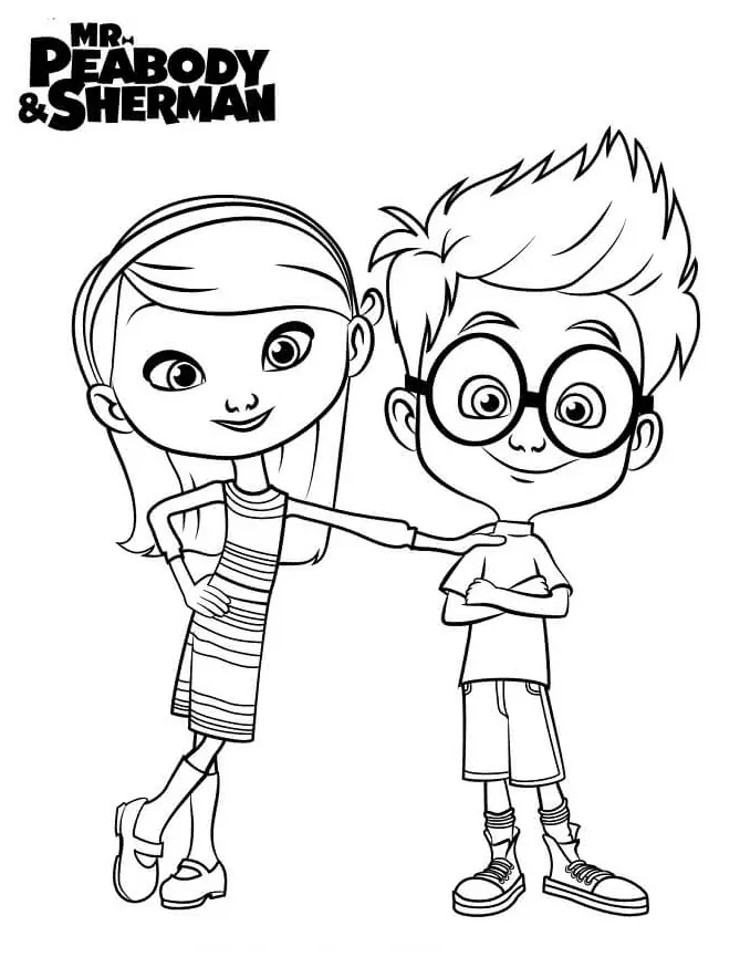 Desenhos de Mr Peabody e Sherman Para Colorir 6